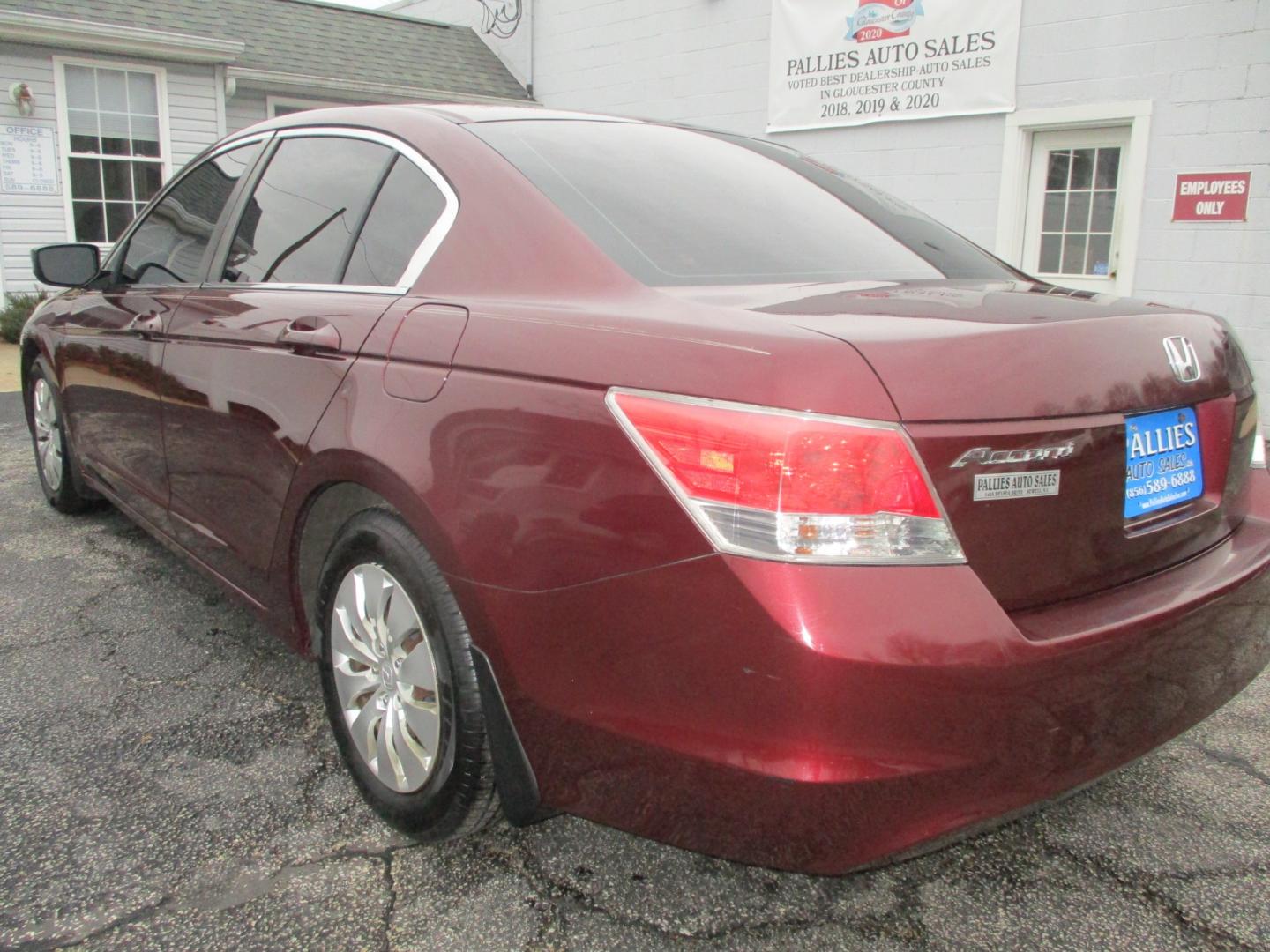 2010 MAROON Honda Accord LX Sedan AT (1HGCP2F38AA) with an 2.4L L4 DOHC 16V engine, 5-Speed Automatic transmission, located at 540a Delsea Drive, Sewell, NJ, 08080, (856) 589-6888, 39.752560, -75.111206 - Photo#2